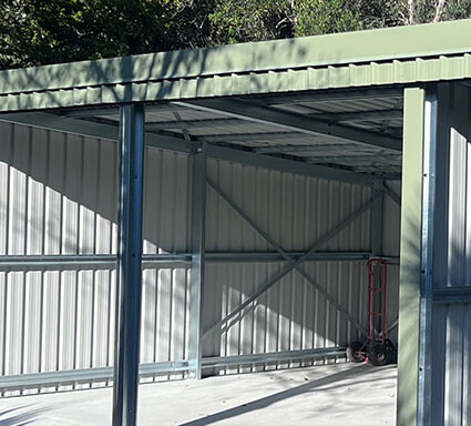 Holtkamp Shed - 3 Bay Open Shed with Divider