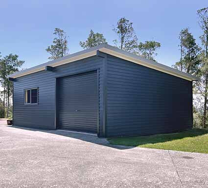 West Rd - Horizontal Clad Single Garage with Workshop